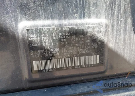 2014 Subaru Outback 2.5I Premium from USA, damaged, VIN 4S4BRBDC1E3284187